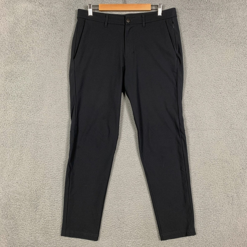 Lululemon Commission Pant Mens 33 x 29 Gray Slim Tapered Stretch Office Travel